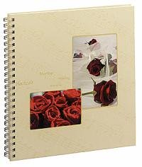 Elektronik und Foto: Attraction Spiralalbum beige 28x30cm, 40 wei�e S. ohne Vorspann