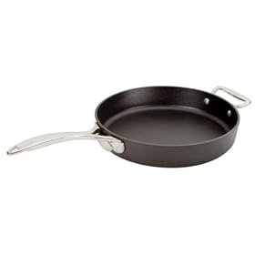 Lodge 12 Inch Seasoned Cast Iron Skillet with Stainless Steel and Assist Handles by Lodge