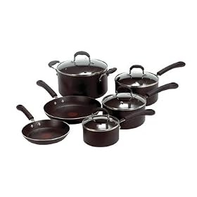 T-fal® E962SA62A Professional 10-piece Cookware Set, Black by T-Fal