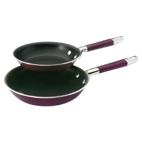 Farberware Millennium 13457 8 Inch and 10 Inch Skillet Twin - Eggplant by Farberware