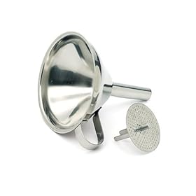 RSVP International Stainless Steel Funnel with Removable Strainer 4-in. by R.S.V.P.