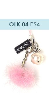 Festplatten: SUSHI Handyschmuck Echtfell rosa OLK04