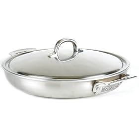 Viking VSC0804 Professional Cookware Round Covered Casserole Paella Pan 4-qt. by Viking
