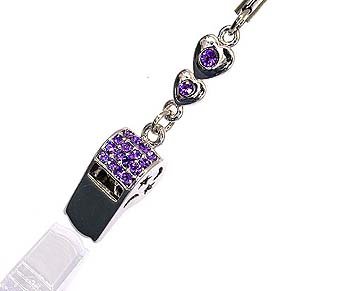 Festplatten: SUSHI Handyschmuck Swarovski lila Pfeiffe SC25
