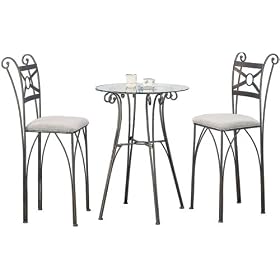 3 Piece Scroll Bar Table Set by 
