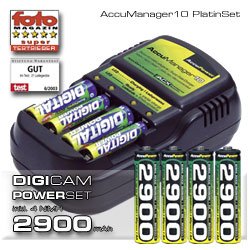 Elektronik und Foto: AccuPower AccuManager10 PlatinSet Mignon/AA 2900mAh