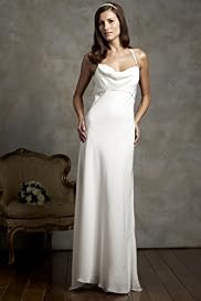 M&S Autograph Occasions Long Crepe Cowl Wedding Dress