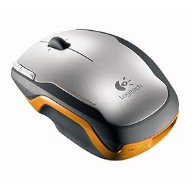 Logitech V400 Laser Cordless Mouse for Notebooks-Orange