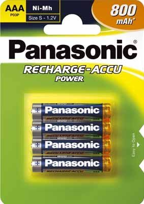 Projektoren: PANASONIC Bat NiMH 800mAh Micro / AAA Akku 4er