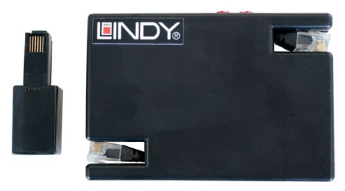 Lautsprecher: Lindy Aufrollbares RJ-45 Kat.5 Kabel mit RJ-11/12 Adapter, ca. 2,0m