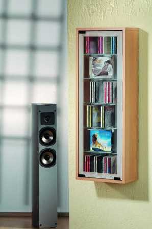 Verst&auml;rker und Receiver: VCM Ancona CD-Vitrine buche