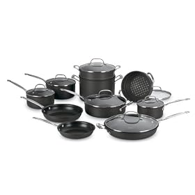 Cuisinart Chef's Classic Nonstick Hard-Anodized 17-Piece Cookware Set by Cookware Sets