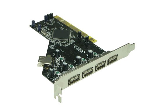 Audio und Video: USB 2.0 Schnittstellenkarte VIA Chipsatz 5-Port -