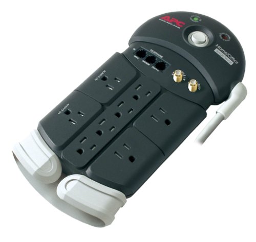 Elektronik und Foto: APC Home/Office Surgearrest �berspannungsshutz 8 Ausg�nge mit TEL2/SPLITTER und Koax Protection