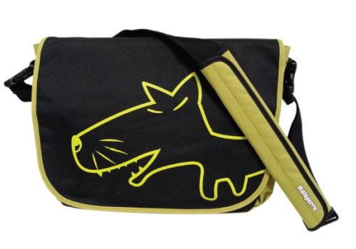 Lautsprecher: Laptoptasche Notebooktasche maloperro "HEY GRINGO" ACID GREEN bis 15,4"