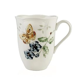 Lenox Butterfly Meadow Bone Porcelain Orange Sulphur Mug by Lenox