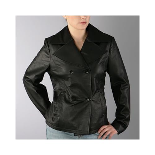 Buy Women’s Double Breasted Lambskin Leather Blazer