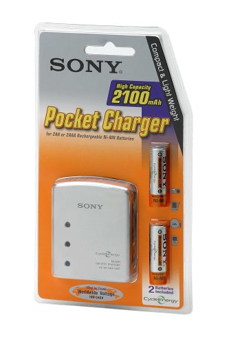 Festplatten: Sony BCG-34 HLC Ladeger�t inkl. 2 Ni-MH Akkus, 2100mAh