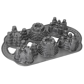 NordicWare 55337 Platinum Bakeware Castles Cakelette Pan by Nordic Ware