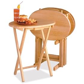 5 pc Oval TV Table Set