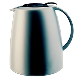 ALFI AVANTI CARAFE 1.3 LITER SILVER and BLACK BEVERAGE SERVER by International Silver