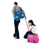 businessman/dad with trunki suitcase pulling child