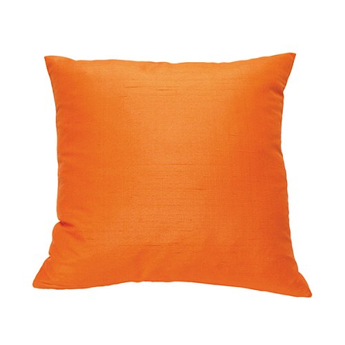 Raw Silk Square Pillow - Pumpkin (22