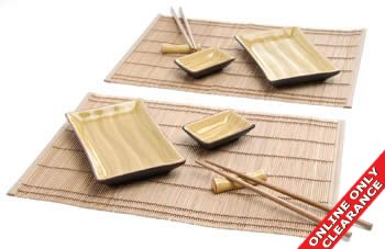 Florida Marketplace 10 Piece Amber Sushi Set