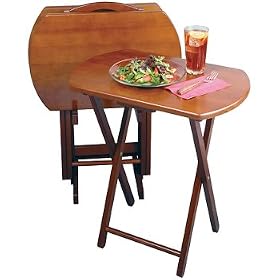 5-pc. Oversized TV Table - Walnut
