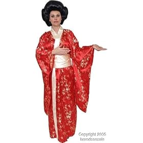 Adult Women's Red Kimono Halloween Costume