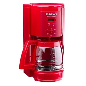 Cuisinart DCC-1000R Programmable Filter Brew 12-Cup Coffeemaker, Red by Cuisinart
