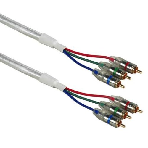 Heimkinosysteme: HomeTheatre YUV-Verbindungskabel 3 Cinch-Stecker - 3 Cinch-St. "White Stream" 3 m