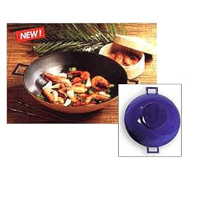 Fontignac Cast Iron Wok - Blue by Woks