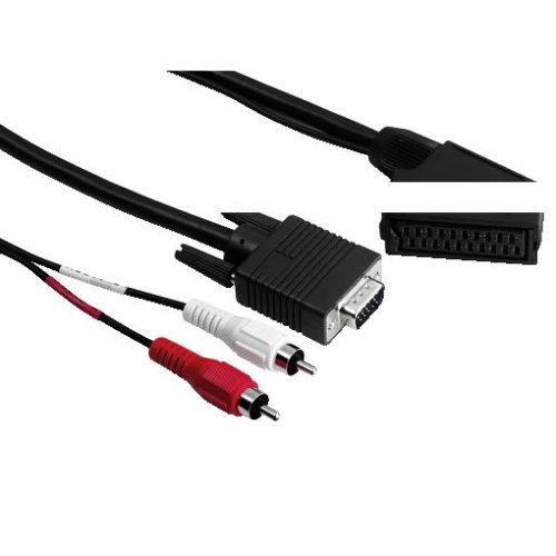 Heimkinosysteme: Hama Adapter HDD-Stecker, 15-pol. + 2 Cinch-Stecker - Scart-Kupplung