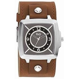 D&G Big Nose grey dial tan cuff watch DW0181