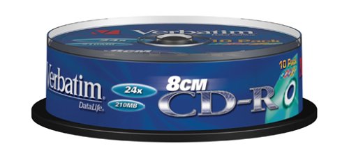 Verst&auml;rker und Receiver: Verbatim 8cm CD-R 24x 210MB Colour 10er Spindel (2X5 Farben) CD-Rohlinge