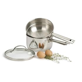 RSVP International Double Boiler with Lid 2-qt. by International Silver