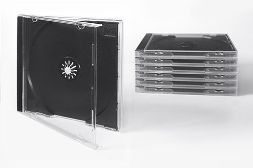TV Ger&auml;te: Tillmann Media CD-Leerh�llen Jewelcase 100er Pack, transparent, Tray schwarz