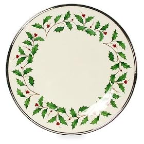Lenox Holiday Platinum Ivory China Dinner Plate by Lenox China