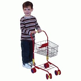 No, he is NOT an angel - I don't care how cute he is! Who thought of giving kid their own cart to pack full of things you won't let them buy and then they scream and cry at the check out while you sit there with this genetic monster and $200 of baby bottle pops and M & M's!