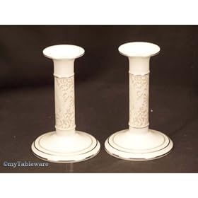 WATERFORD CHINA PADOVA CANDLESTICK PAIR by 