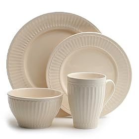 Coventry Athena Ivory 16-Piece Dinnerware Set, Service for 4 by PTS America