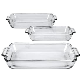 Anchor Hocking Oven Basics Baking Trio 3 Piece Value Pack includes 2 Quart Baking Dish, 3... by Anchor Hocking