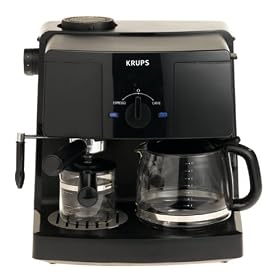 Krups XP1500 Coffee and Espresso Combination Machine, Black by Espresso Machines