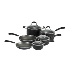 T-fal Professional Total Non-Stick 10-piece Cookware Set, Black by T-Fal