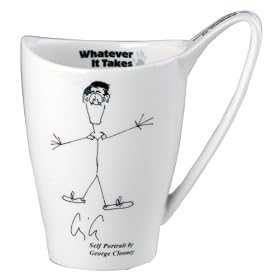Whatever It takes George Clooney mug in association with Churchill China: Kitchen & Home : whateverittakes collectible george clooney mug celebrity