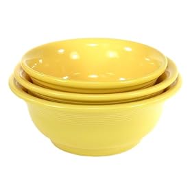 Homer Laughlin China Co. 837 320 Fiesta?? Sunflower Mixing Bowl Set 3-pc. by Mixing Bowls