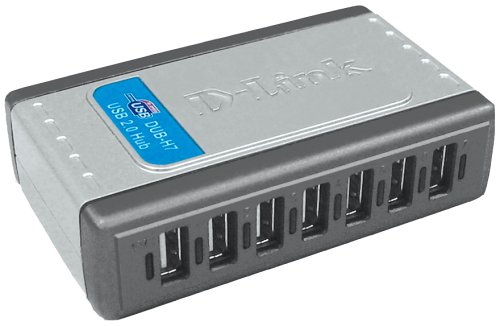 Digitalkameras: D-Link DUB-H7 (USB2.0) HUB USB 7P 7xUSB-A/B 1xUSB-B/B +Kabel+Stromversorgung