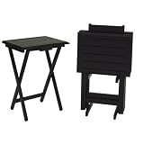 Michael Scott Slat TV Snack Tray, Set of 4, Antique Black