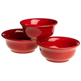 Fiestaware Scarlet 837 3-Piece Mixing Bowl Set by Mixing Bowls